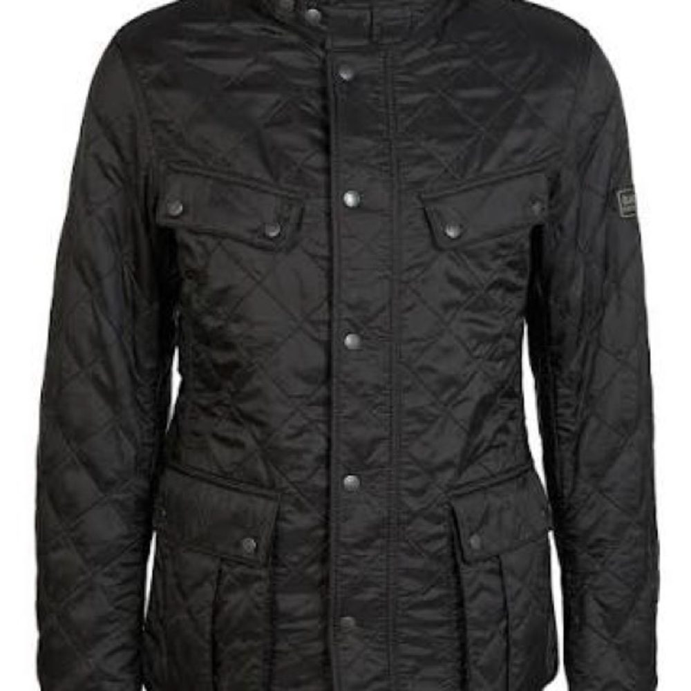 NEW w Tags Men’s Barbour International Tourer Ariel Polarquilt Jacket Black Med